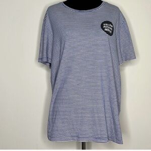 WALLOWS Blue/White Stripes “Wallows Nothing Happens” Tee L
